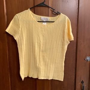 Short Sleeve Yellow Sweater